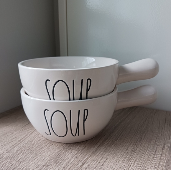 Rae Dunn Stoneware Handled Soup Bowl Set - Picture 2 of 14